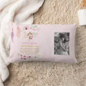 女の子PHOTO確認または聖餐式 ランバークッション (ブランケット)