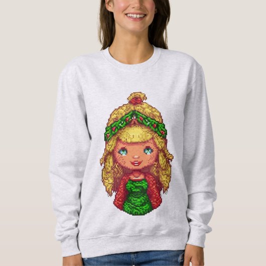 女の子Sweatshirtクリスマスガール スウェットシャツ (正面)
