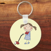 女の子Tシャツとギフトをバキューム キーホルダー (正面)