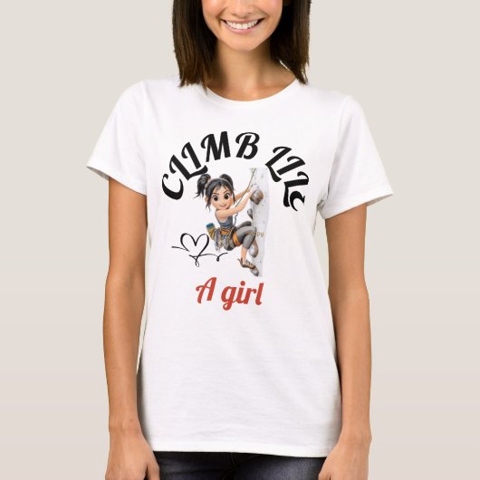 女の子Tシャツのように登る Tシャツ (正面)