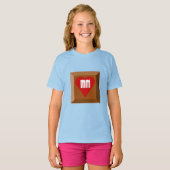 女の子Tシャツブルーラブチョコレート Tシャツ (正面フル)