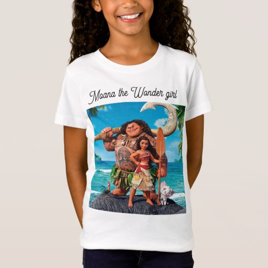 女の子Tシャツモアナ女の疑問に思子 Tシャツ (正面)