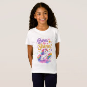 女の子Tシャツ - 輝くために生まれた - 豊富なカラーバリエーション Tシャツ (正面フル)