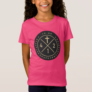 女の子T型 Tシャツ