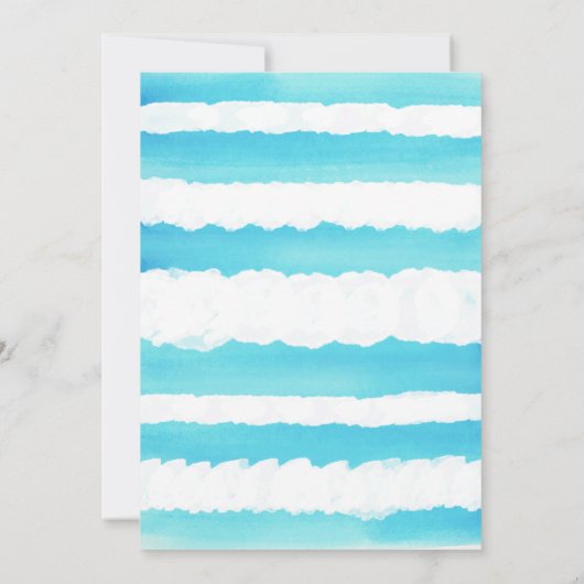 女の子wの人魚のための海のベビーシャワー招待状 招待状 (裏面)