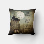 女の子w/Lacyの傘のキリスト教の詩の装飾用クッション クッション (裏面)