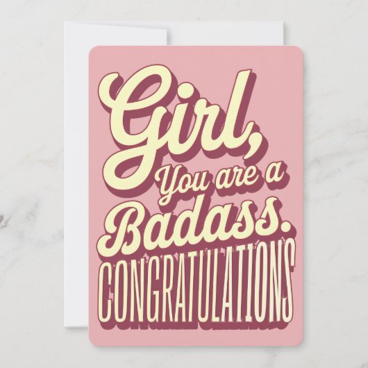 女の子Youは悪いヴィンテージレトロ卒業 シーズンカード (正面)