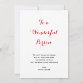 女の子You ROCK素敵なジェスチャーガールズレッドリップスクリプト サンキューカード (裏面)