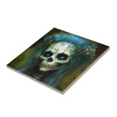 女の完全に死んでいな骸骨の恐怖 タイル (側面)