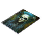 女の完全に死んでいな骸骨の恐怖 ノートブック (左側)