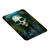 女の完全に死んでいな骸骨の恐怖 マグネット (右側)