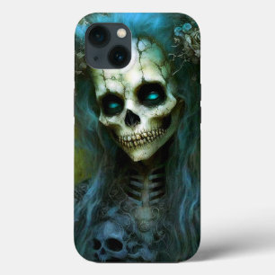 女の完全に死んでいな骸骨の恐怖 iPhone 13ケース