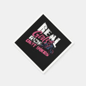 女の実在子に乗るダートバイクオートバイモトクロスギ スタンダードカクテルナプキン (角)