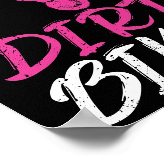 女の実在子の乗りダートバイクオートバイモトクロス ポスター (角)