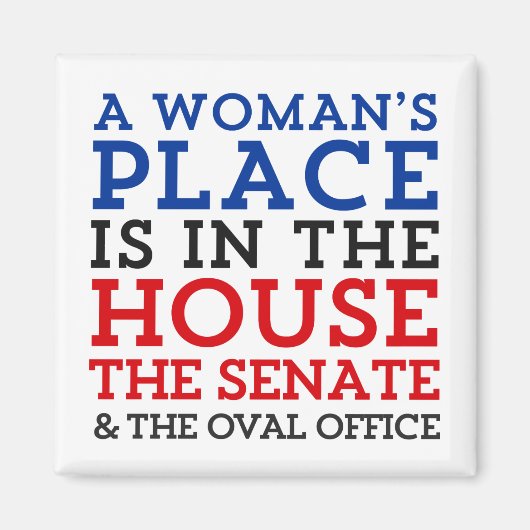 女の居場所が家の中にある マグネット (正面)