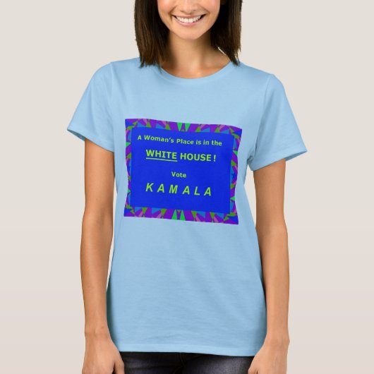 女の居場所はホワイトハウス Tシャツ (正面)