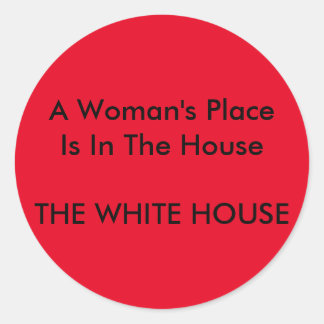 女の居場所は家の中にあるホワイトハウス ラウンドシール