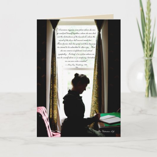 女の巣ビクトリアン引用文 カード (正面)