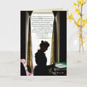 女の巣ビクトリアン引用文 カード (黄色い花)