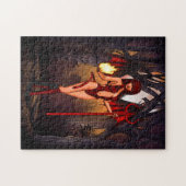 女の悪魔の赤 ジグソーパズル (横)