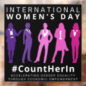 女の日国際的に彼女を数える ウィンドウサイン (シート2)