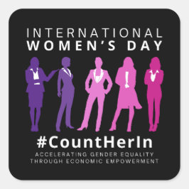 女の日国際的に彼女を数える スクエアシール