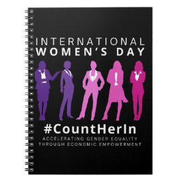 女の日国際的に彼女を数える ノートブック