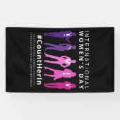 女の日国際的に彼女を数える 横断幕 (横)