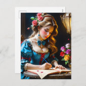 女の書この段落は柔らかいローマ人だ シーズンポストカード (正面/裏面)