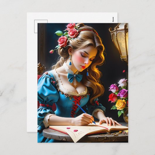 女の書この段落は柔らかいローマ人だ シーズンポストカード (正面/裏面)