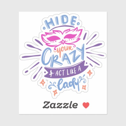 女の熱狂する人の仕打ちだ |かわいい引用文 シール (シート)