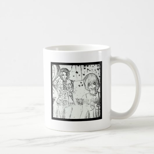 女の熱狂する子と狂った素敵な女の子 コーヒーマグカップ (右)