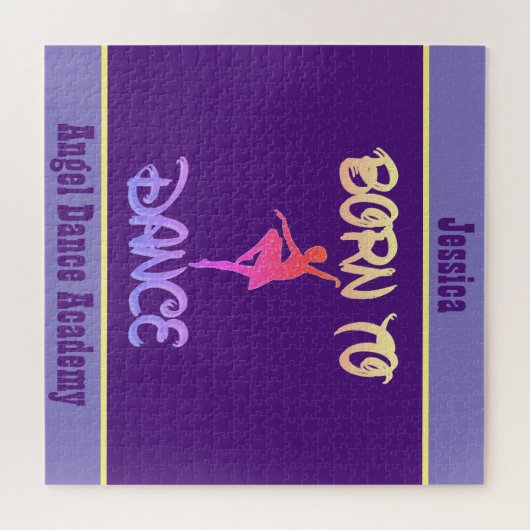 女の生まれ子のダンスパーソナライズされたパズル ジグソーパズル (横)