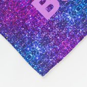 女の生まれ子のダンス青/紫のフリースブランケット フリースブランケット (角)