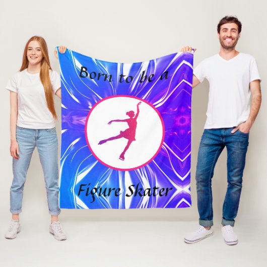 女の生まれ子は姿スケートをする フリースブランケット (インサイチュ)