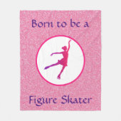 女の生まれ子は姿スケートをする フリースブランケット (正面)