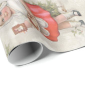 女の生まれ子を焼くクリスマス ラッピングペーパー (ロールコーナー)