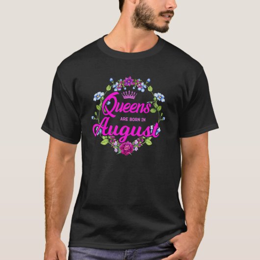 女の生まれ誕生日は威厳がある女王だ Tシャツ (正面)