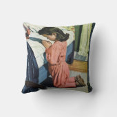 女の祈子はベッドの時間で、主の祈りの言葉 クッション (裏面)