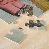 女の祈子はベッドの時間で、主の祈りの言葉 ジグソーパズル (側面)