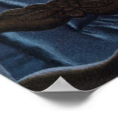 女の祈子はベッドの時間で、主の祈りの言葉 ポスター (角)