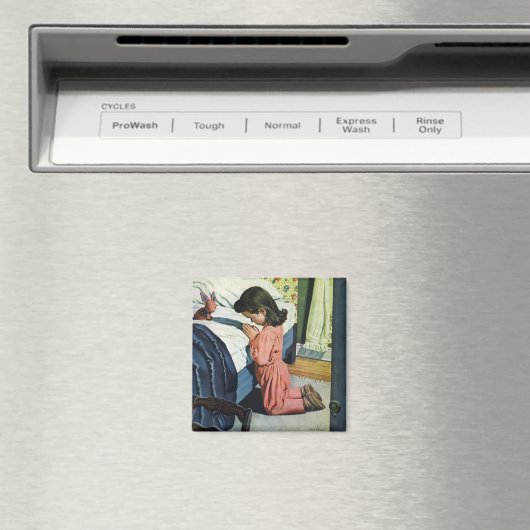 女の祈子はベッドの時間で、主の祈りの言葉 マグネット (インサイチュ (食洗機))