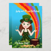 女の祝子の誕生日サンパトリック 招待状 (正面/裏面)