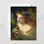 女の美しい顔を取る ポストカード (正面/裏面)