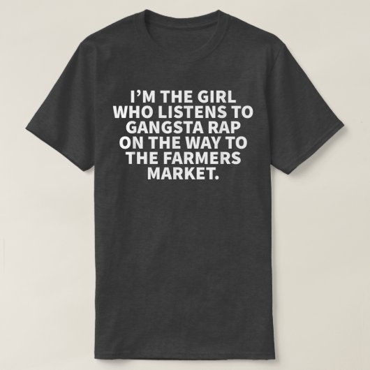 女の聞子はギャングにラップの農家マール Tシャツ (デザイン正面)