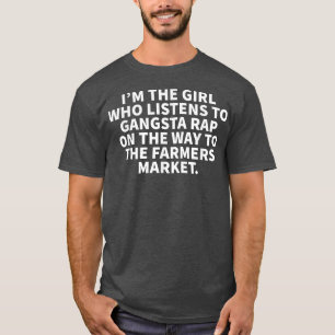 女の聞子はギャングにラップの農家マール Tシャツ