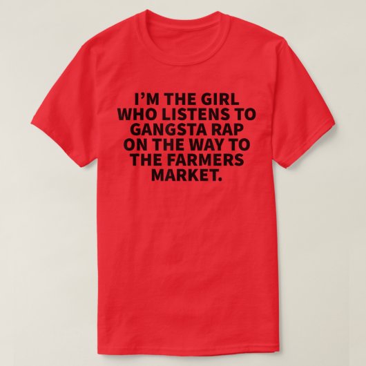 女の聞子はギャングにラップの農家マール Tシャツ (デザイン正面)