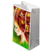 女の蝶。抽象芸術 スモールペーパーバッグ (裏面アングル)