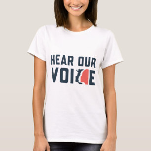 女の行軍が我々の声を聞く Tシャツ