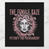 女の視線は家父長制メドゥーサを恐れる ワインラベル (シングルラベル)